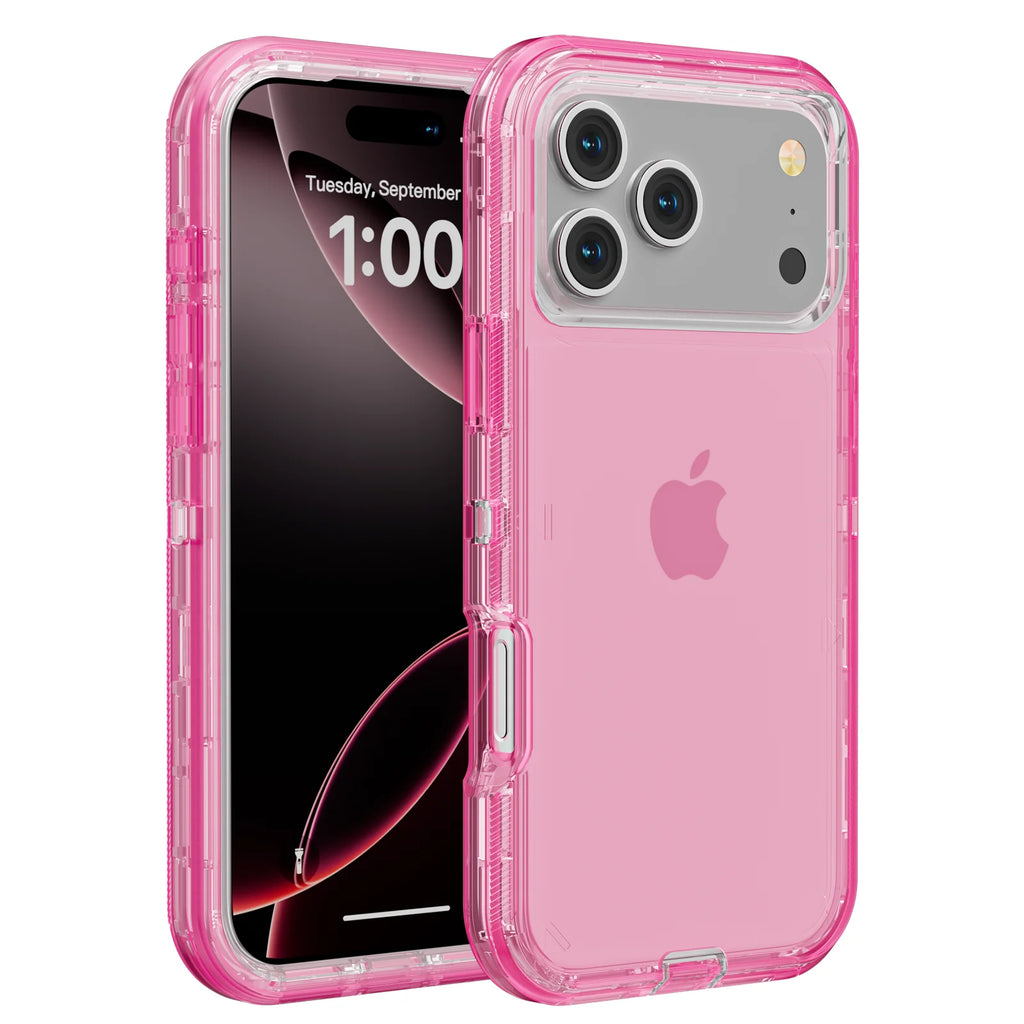 3 IN1 For iPhone 17 16E 15 14 16 PLUS 11 17 Pro MAX MINI 17 Air Phone Case Heavy Duty Hybrid Rugged Shockproof Armor Hard Cover