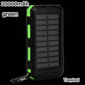 Solar Power Bank 20000mAh Portable Charging Poverbank External Battery Charger Strong Light LDE Light for All Smartphones