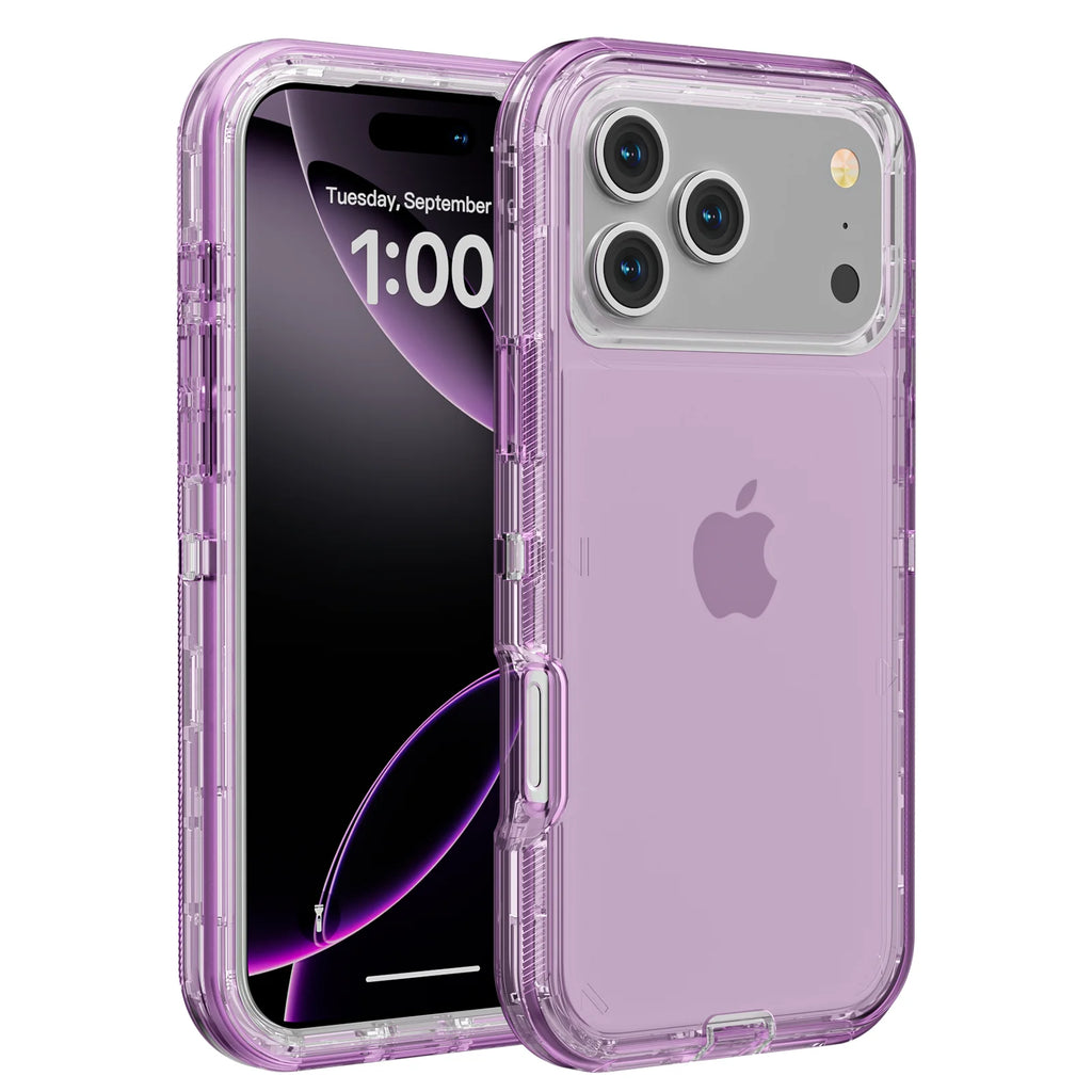 3 IN1 For iPhone 17 16E 15 14 16 PLUS 11 17 Pro MAX MINI 17 Air Phone Case Heavy Duty Hybrid Rugged Shockproof Armor Hard Cover
