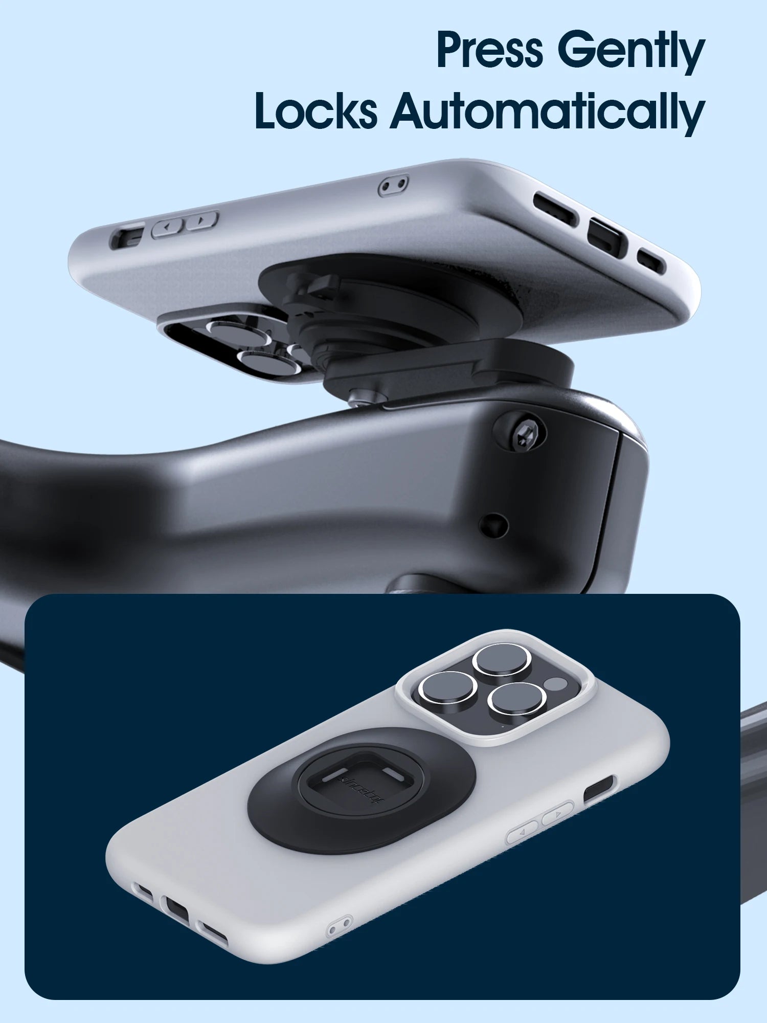 Aluminium Phone Holder for Bicycle Accessories Bike / Motorcycle Accessories Stand for Cell Phone for iPhone 15 Pro Max/Xiaomi